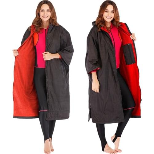 Microfiber Large Beach Towel Wetsuit Changing Robe Swimming Men Women Dry Robe Hooded Bath Towels Surf Poncho Quick Dry Bathrobe