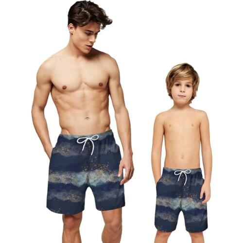 Quick Dry Summer Shorts Mens Print Beach Board Shorts Surf Siwmwear Bermudas Swim For Men Sky Star Print Board Short