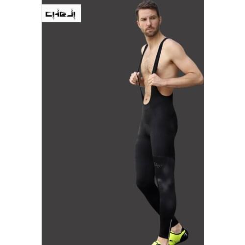 CHEJI Mens Cycling Long Bib Pants Quick Dry Breathable Lycra Bicycle Bib Pants Customized Bike Trousers