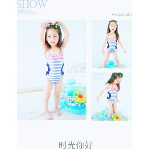 Girls' Bali Beach Sport Banded 1 Piece Swimsuit 2-12