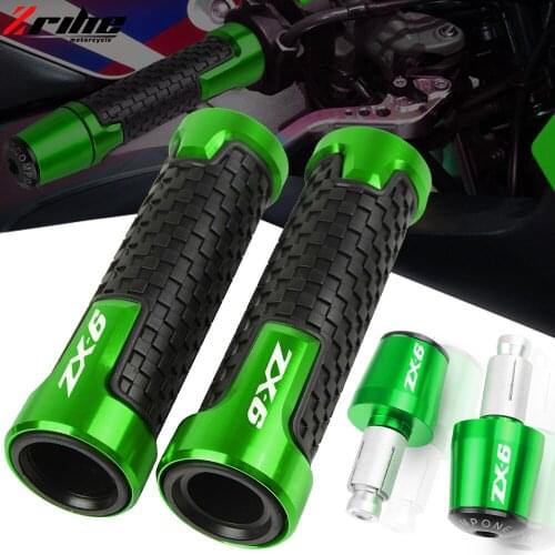 For KAWASAKI ZX6 ZX-6 ZX6RR ZX6R ZX 6 6RR 6R Motorcycle Accessories 22mm Handlebar Hand Grips Ends Handle Bar Grip End Cap Plug
