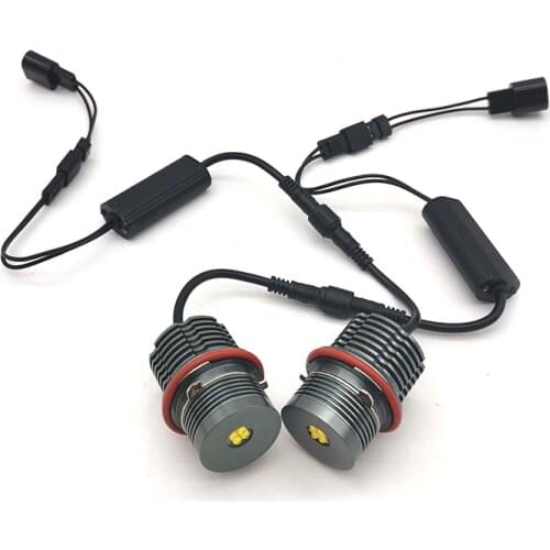 2Pcs 80W Car Angel Eyes LED Halo Ring Light Bulbs Error Free For BMW E63 E53 E39
