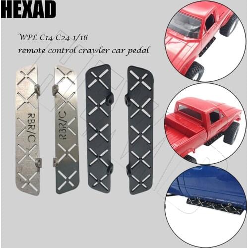 Rc car Metal Pedal Foot Board Side Step Plate Parts For WPL C14 C24 1/16 RC Crawler Car RC Crawler Body Shell Accessories