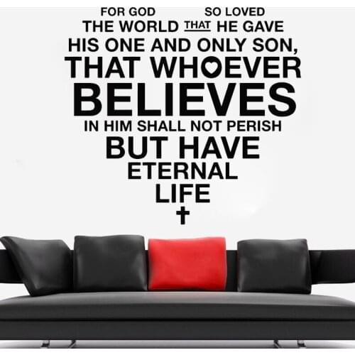 Christian Wall Sticker Quote Lord Shall Not Perish Decal Bible Verse Home Decor Living Room Decoration Scripture Jesus Eternal