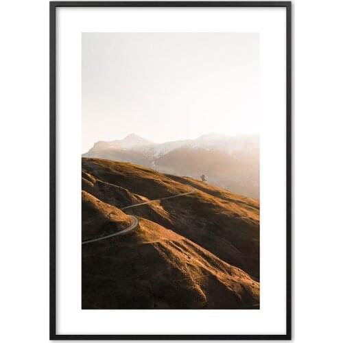 Nordic Modern Mountain Fog Landscape Photography Nordic Wall Art Paper Painting Landscape Wall Pictures For Living Room Decor