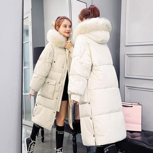 2019 Hot Sale Polyester Long New Winter Clothes Loose Coat Suit-dress Self-cultivation Heavy Seta Lead Cotton Cotton-padded
