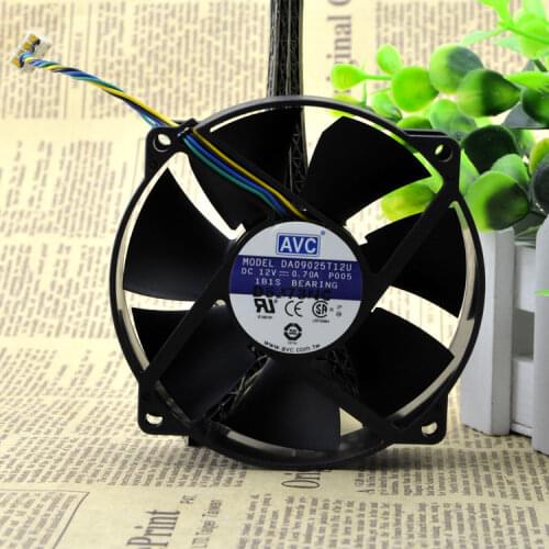New original 9025 9CM 12V 0.7A computer CPU chassis wind power PWM four-pin fan DA09025T12U