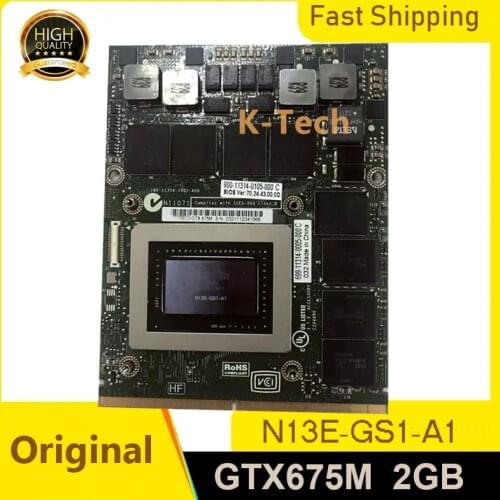 Original GTX675M GTX 675M DDR5 2GB N13E-GS1-A1 Graphics Video Card For MSI Dell Alienware M6700 M6800 M15X M17X R2 R3 R4 M18X R2