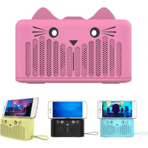 Portable Cartoon Cat Model Subwoofer Wireless Bluetooth Speaker Music Player