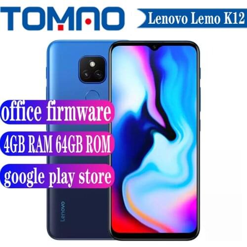 Original Official New Lenovo Lemo K12 Mobile phone Octa Core Snapdragon 460 4GB RAM 64GB ROM 6.5” 5000Mah Battery 48.0MP Camera
