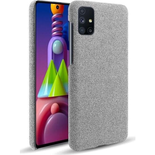 Cloth Cases For Samsung M51 Case Slim Retro Cloth Hard Phone Cover for Samsung Galaxy M51 SM-M515F/DSN M 51 6.7'' Coque Capa