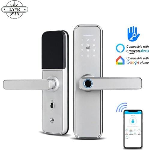 TTLOCK X5 Stainless Steel Intelligent Keyless Keyboard Password APP Lock Digital Biometric Rifd Card Fingerprint Door Lock