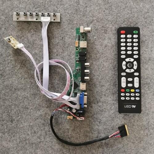 VGA+USB 60Hz For LTN156AT14/LTN156AT15/LTN156AT17/LTN156AT19 display 1366*768 control drive card DIY kit LVDS 40 Pin panel