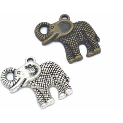30pcs vintage gifts Elephant 5 alloy charms lot DIY making bracelet necklace jewelry accessories charms for jewelry making