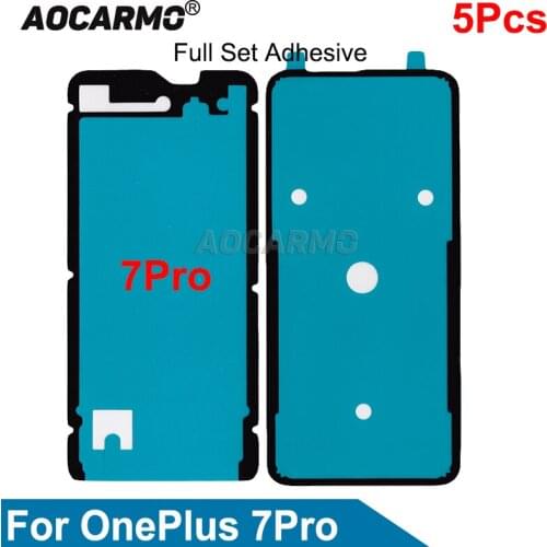 Aocarmo 5Pcs/Lot For OnePlus 7 Pro 1+7Pro Back Adhesive Back Cover Waterproof Sticker Glue