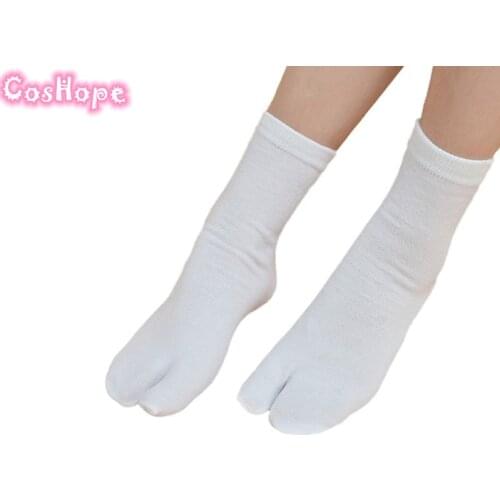 Japanese Bleach Tabi Geta Cosplay Two Toe Socks Demon Slayer Cosplay Kimetsu no Yaiba Sandals Ninja Slipper Split 2 Toe Socks