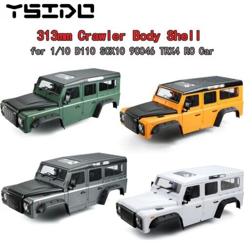 Hard Plastic 313mm 12.3in Wheelbase D110 Defender Body Shell for 1/10 RC Crawler Car Traxxas TRX4 Axial SCX10 90046