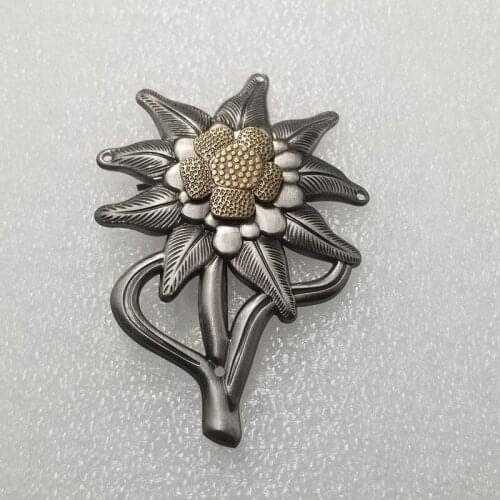 WWII GERMAN EM EDELWEISS MOUNTAIN INFANTRY CAP BADGE MEDAL