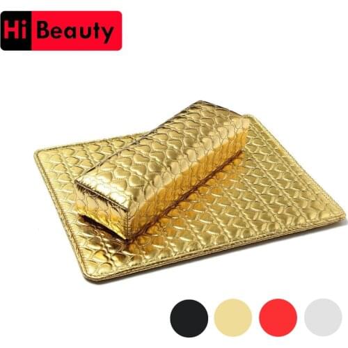 1 Set PU Leather Washable Nail Art Hand Rest Pillow Arm Rest Cushion Holder And Pad Manicure Salon Sets Accessories Tool