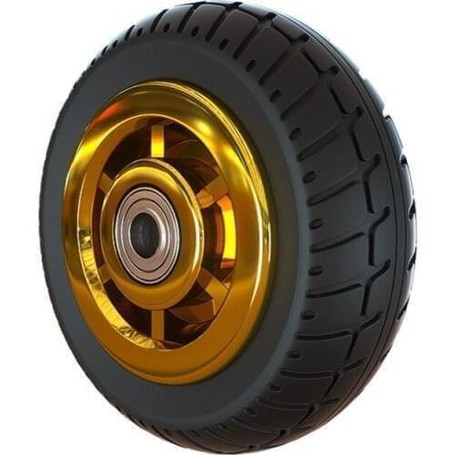 1 Pc 4 Inch Heavy-Duty Caster Rubber Gold-Plated /Humvee/ TPR Silent Wheel Universal Trolley Industrial Trailer Single