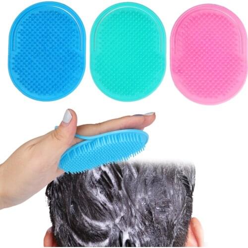 1PC Black Shampoo Comb Men Beard Mustache Brush Palm Shaped Scalp Massage Comb Portable Travel Pocket Hair Comb Tools