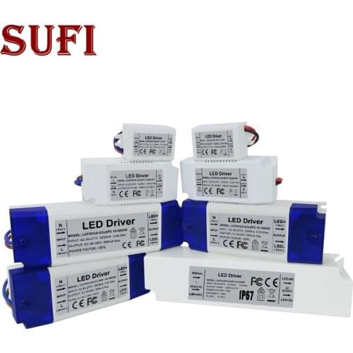 1W 3W 5W 10W 20W 36W 50W 60W 80W Constant Current External LED Driver AC85-265V Isolation Lamp Lighting Transformer for LED Lamp