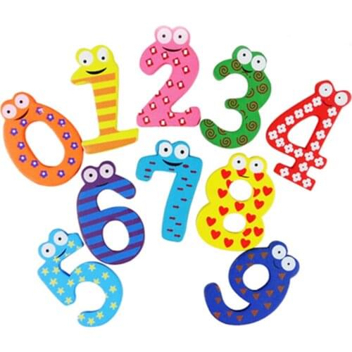 15pcs/set Baby Number Refrigerator Fridge Magnets Figure Stick Mathematics Wooden Educational Kids Toys for Children