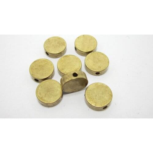 Brass round beads 8x2.5mm Raw Brass spacer beads Bracelet earrings beading -20pcs R1156