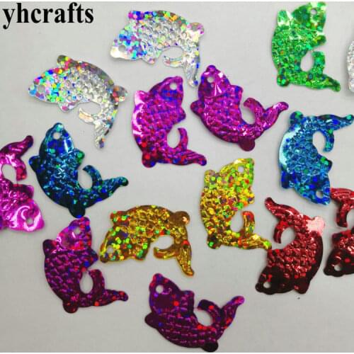 25gram/Lot 20x25mm fish sequins.Craft material Kindergarten arts and crafts Intelligence Creative activity item Kids handy diy