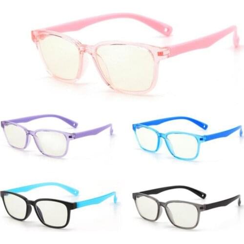Anti-blue Light Silicone Glasses Brand Children Soft Frame Goggle Plain Glasses Kids Eye Fame Eyewear New Arrival