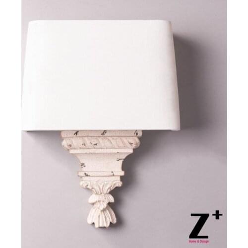 Amercian Style Architectural Element Sconce Vintage Wall Lamp Linen Lampshade Wall sconce Replica item