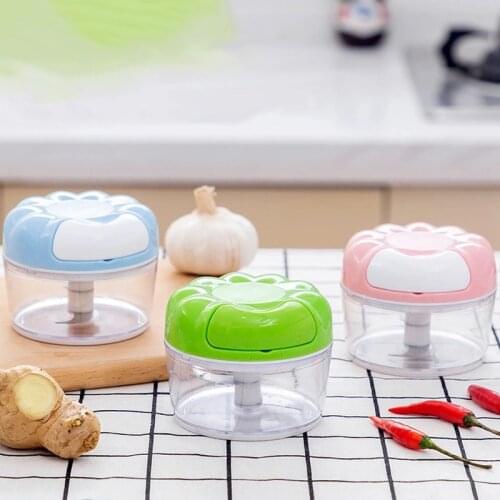 Household Garlic Crusher Mini Manual Garlic Grinder Kitchen Labor Saving Garlic Meat Mincing Tool Ginger Peeling Grater Box