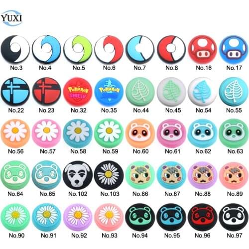YuXi 4pcs Joystick Cover Thumb Stick Grip Cap Skin For Nintend Switch NS Joy-Con Controller JoyCon Gamepad Thumbstick Case