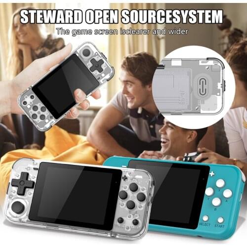 POWKIDDY Q90 Retro Handheld Game Player 3.0 inch IPS Screen 16GB Dual Open Source System Portable Pocket Mini Video Game Console