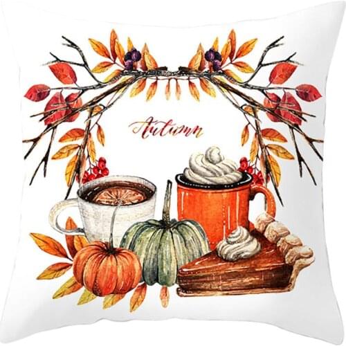 Thanksgiving Pillow Covers Happy Autumn Pumpkin Throw Pillows cases Fall Farmhouse Truck Harvest Maple Leaves Cushion covers