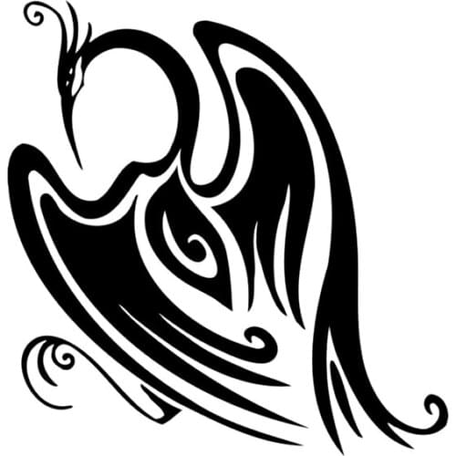 Creative Crane Bird Tribal Totem Fun Car Sticker PVC Personality Fashion Body Window Exquisite Applique Waterproof Decoration