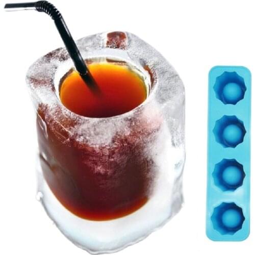 MOONBIFFY Ice Cube Tray Mold Makes Shot Glasses Ice Mould Novelty Gifts Ice Tray Summer Drinking Tool Ice Shot Glass Mold D0093