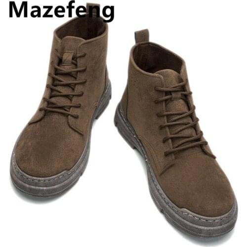 Men Boots Mens Winter Shoes Fashion Snow Boots Shoes Plus Size Winter Sneakers Ankle Men Shoes Winter Boots Black Blue Footwear