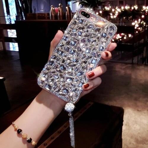 XSMYiss For Xiaomi 10 MAX3 For Redmi 9A 8 6 7 5A 6A Note 10 9s 8T 5 6 7 Pro Luxury Glitter Crystal Diamond rhinestone Phone case