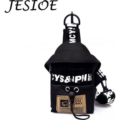 Chest Bags Fashion Letter Running Girls Simple Crossbody Bags Student Sport Waist Pack Female Mini White Women Canvas Casual Bag