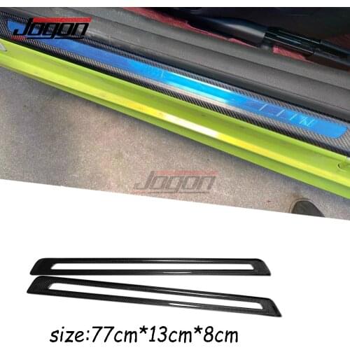 Real Carbon Fiber For BMW 4 series G22 G23 2021 2-door Coupe Car Door Sill Scuff Plate Guard Threshold Cover Trim Accessories