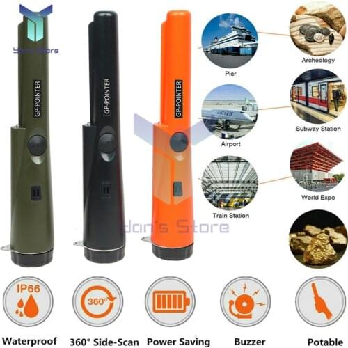 New Handheld Metal Detector Portable 360 Positioning Rod Detector Waterproof Speciality Hand Held Pointer Pinpoint with Bracelet
