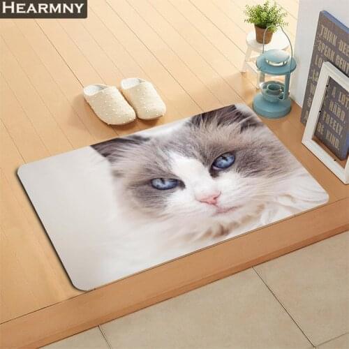 New Arrival Doormat Lovely Ragdoll Cat Home Mat Machine Made Anti Slip Carpet Living Room/Hallway Bath Mat Christmas Gift