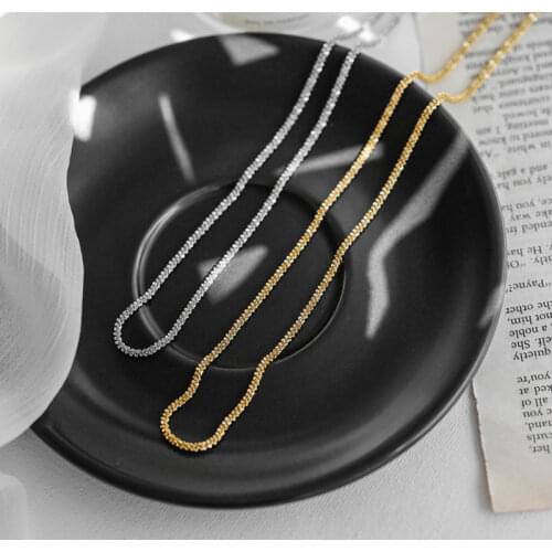 Stainless steel necklace For Women Simple Gypsophila Choker Statement Necklace Fine Jewelry