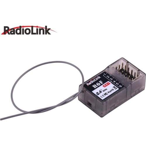 RadioLink R6F 2.4Ghz 6CH High Quality RC Receiver Accessories For RC6GS RC4GS RC3S RC4G T8FB Transmitter Hot Sale RC Receiv