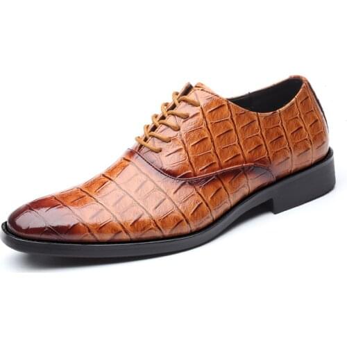 Big Size 48 Luxury Mens Dress Leather Shoes Plus Size 38-48 Lace-up Business Casual Leather Shoes Men Formal Wedding Flat Shoes