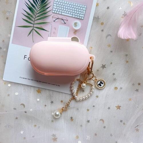 Luxury Korean Womens' Soft Case for Samsung Galaxy Buds / Buds+ Plus Cover Bluetooth Earphone Protect Accessories Pearl Charms