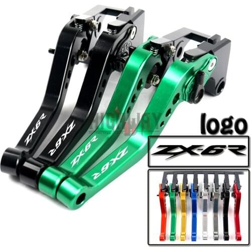 Brake Handle Bar Lever CNC Aluminum Short Adjustable Brake Clutch levers For kawasaki ZZR600 ZX-6R ZX6R ZX 6R 1990-2004