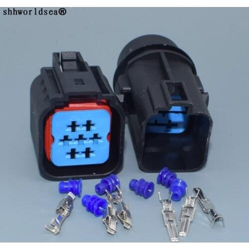 Shhworldsea 1set 7 Pin 3.5mm male Female Wire Connector Auto Plug With Terminals
