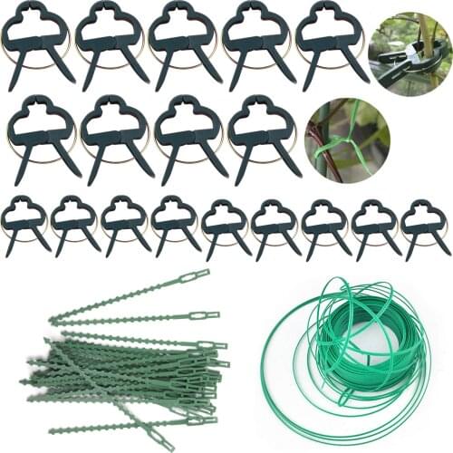 31PCS Flower Plant Support Clips Ties Wires Set for Grower Gardener Home Garden Courtyard Balcony Orchard